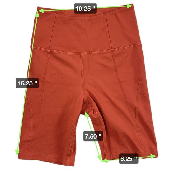 Girlfriend Collective Orange Biker Shorts Women Extra Small‎ Athletic Activewear - Picture 12 of 12